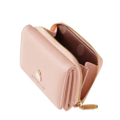Cartoon Square Zipper Hasp PU Leather Purse Woman High Wallets