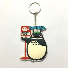 Totoro Key Chain Double-sided Pattern Kids Toy Bag Pendant Metal Key Ring