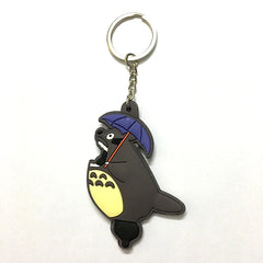 Totoro Key Chain Double-sided Pattern Kids Toy Bag Pendant Metal Key Ring
