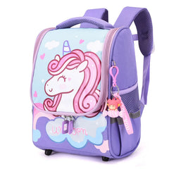 Kids Cartoon Unicorn Print Kindergarten Backpack