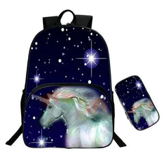 Unicorn Print School Bags Kids Backpack Girls Teen Mochila Colorful Bookbag