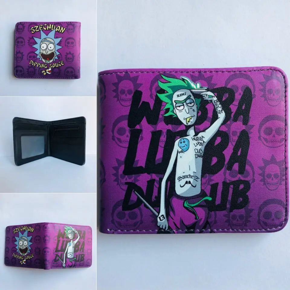 Cartoon Leather Purse Dollar Short Wallet for Kids Men Women