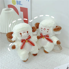 Sheep Doll Toy Bag Wool Velvet Girl Personality Shoulder Messenger Bags