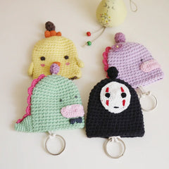 Cartoon Octopus Rabbit Lion Key Bag