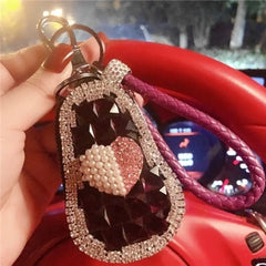 Cartoon Key Bag Car Protective Sleeve Diamond Key Shell Leather Men's Women's