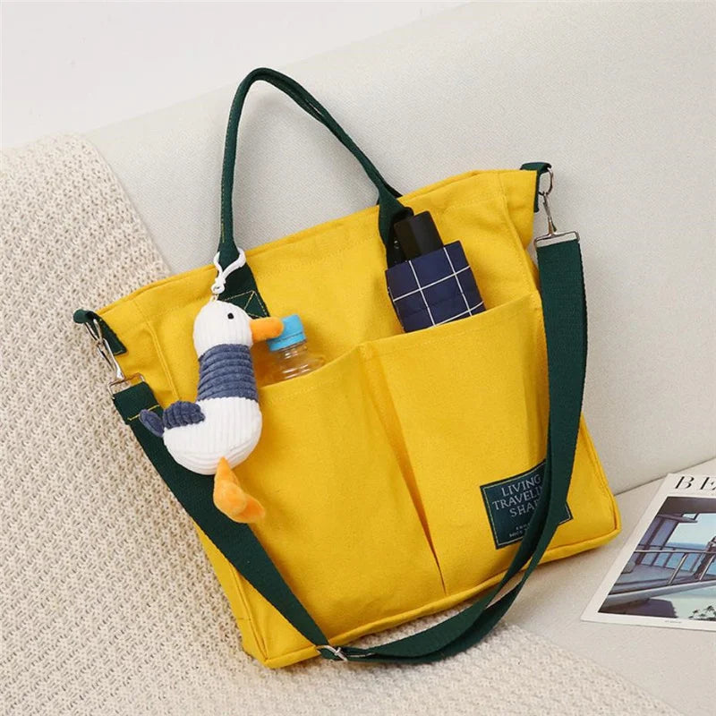 Cartoons Women Handbag Shoulder Bags Large Capacity Canvas