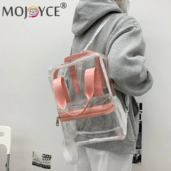 Transparent PVC Women's Backpack All-match Outdoor Waterproof Portable Travel