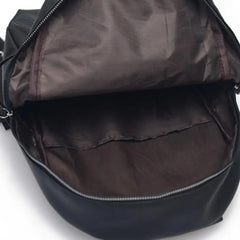 Casual Soft Leather Backpack Solid Large Capacity School Bags