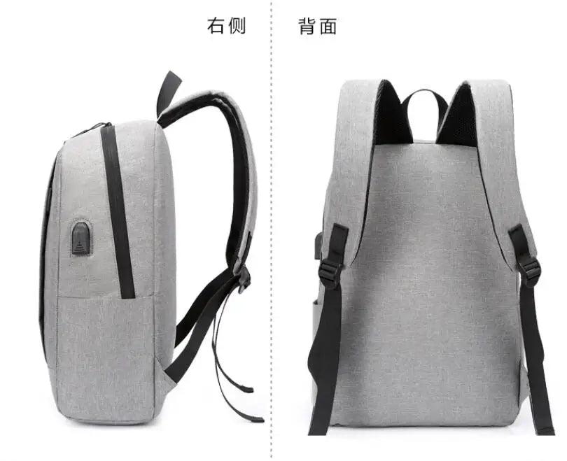 Men's Laptop Backpack Large Capacity USB Charging Travel Bag