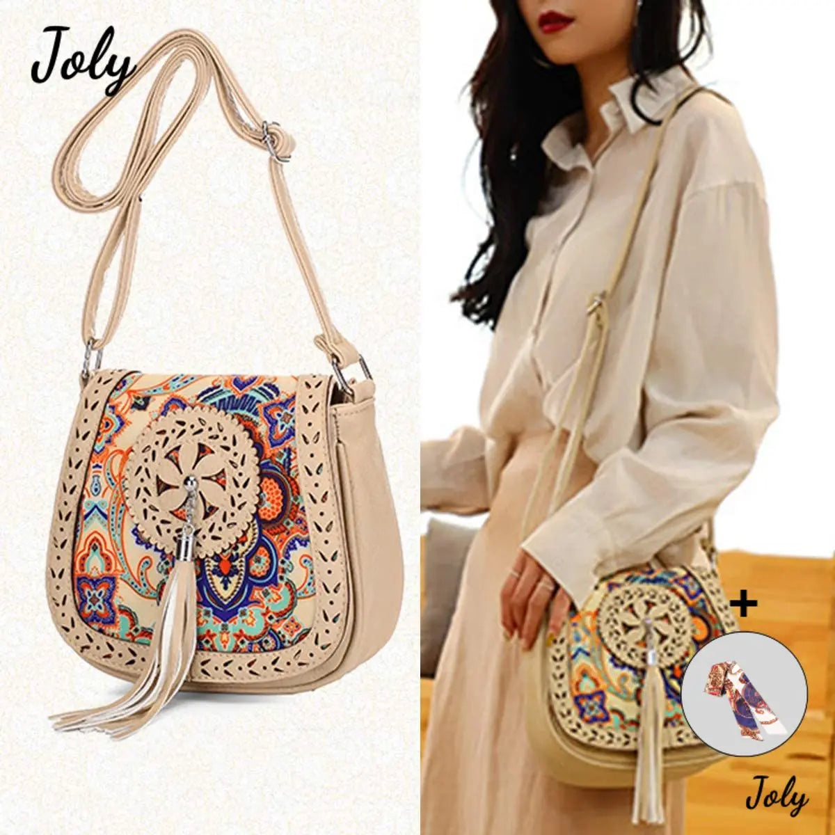 Vintage Ethnic Style Shoulder Bag for Women Girls