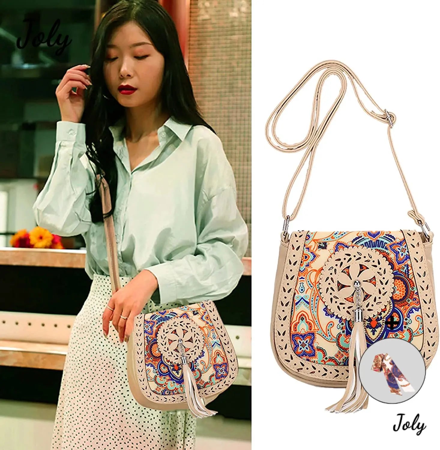 Vintage Ethnic Style Shoulder Bag for Women Girls