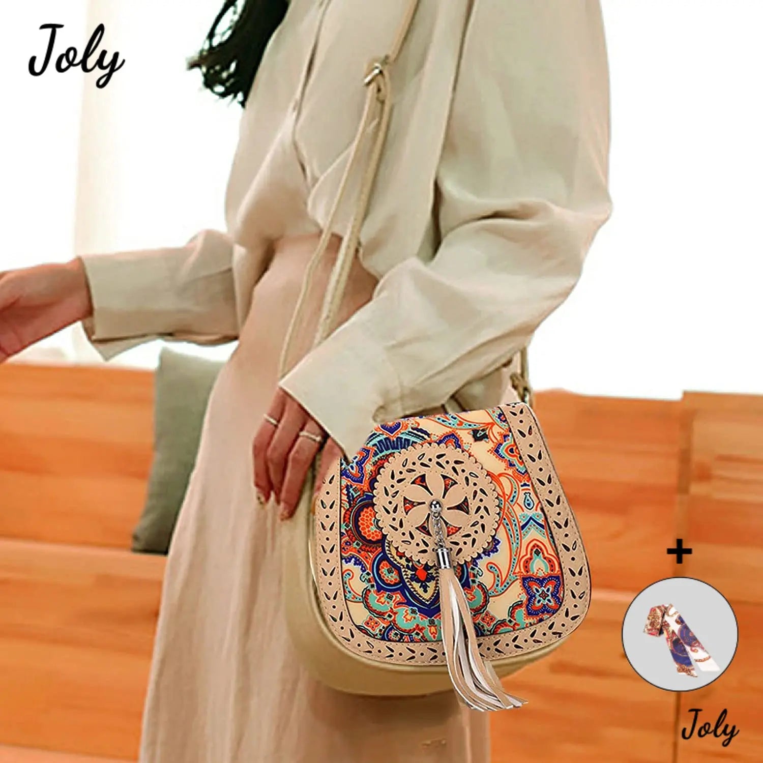 Vintage Ethnic Style Shoulder Bag for Women Girls