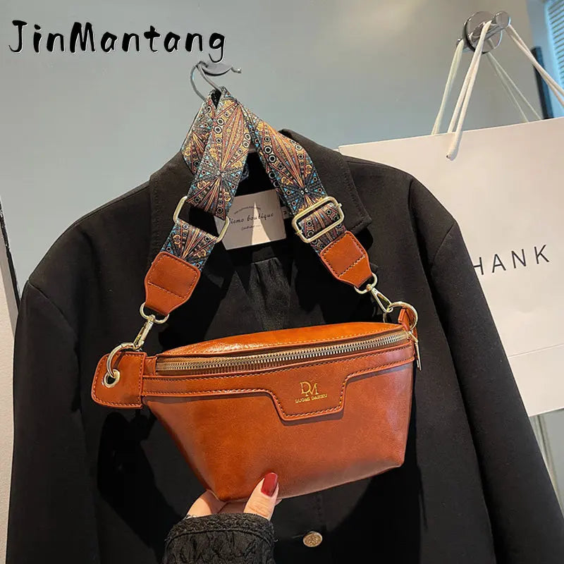 Women Chest Bag Zipper Banana Waist Fanny Pack Travel Crossbody Packs