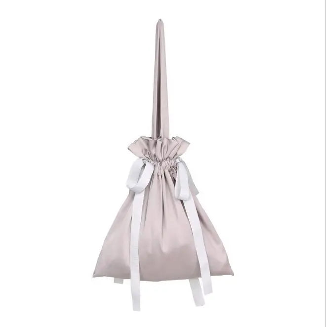 Japan Style String Bag Ruched Shoulder Bag