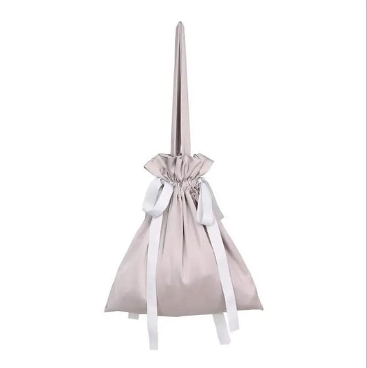 Japan Style String Bag Ruched Shoulder Bag