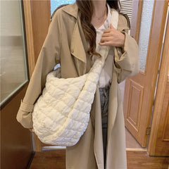 Casual Big Capacity Shoulder Bags Women Handbag Space Cotton Nylon Crossbody Bag