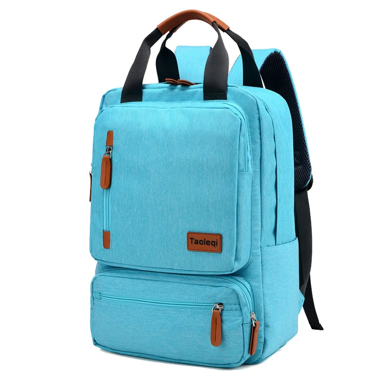 Waterproof Laptop Backpack Light 15in Bag Anti-theft Travel Gray