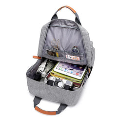 Waterproof Laptop Backpack Light 15in Bag Anti-theft Travel Gray