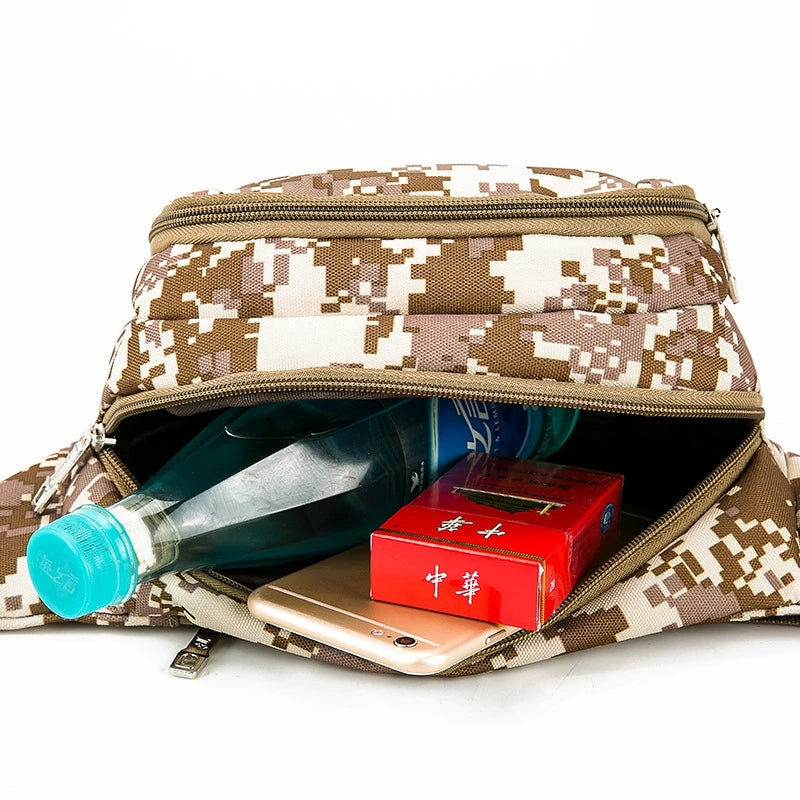 Camouflage Waist Pack Belt Bag for Men and Women