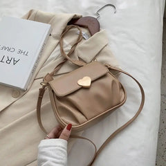 Casual Candy Girls Tote Armpit Bag Small Shoulder Bags Retro Soft PU Leather Lad