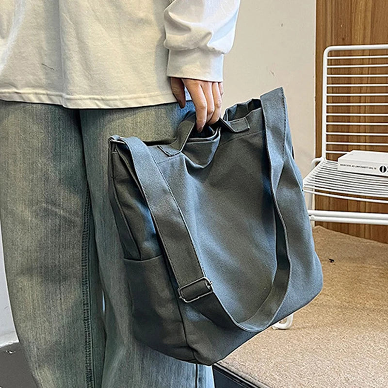 Casual Canvas Bag Large Capacity Shoulder Bag for Women Handbag Tote Bag