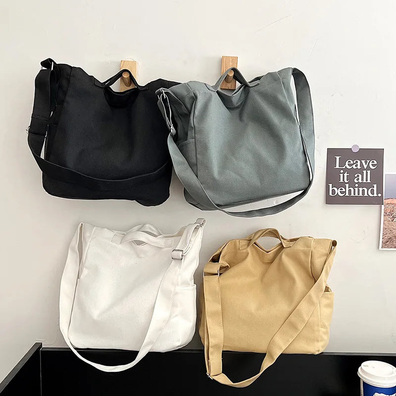 Casual Canvas Bag Large Capacity Shoulder Bag for Women Handbag Tote Bag