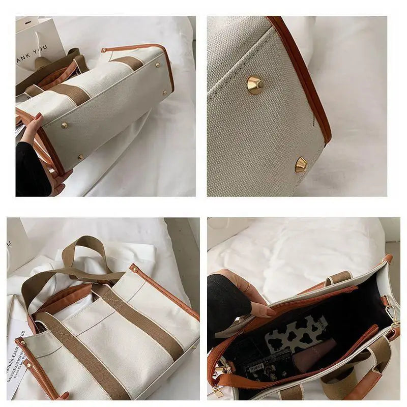 Canvas Tote Bag for Women Large Capacity Shopper Handbag Shoulder Bag