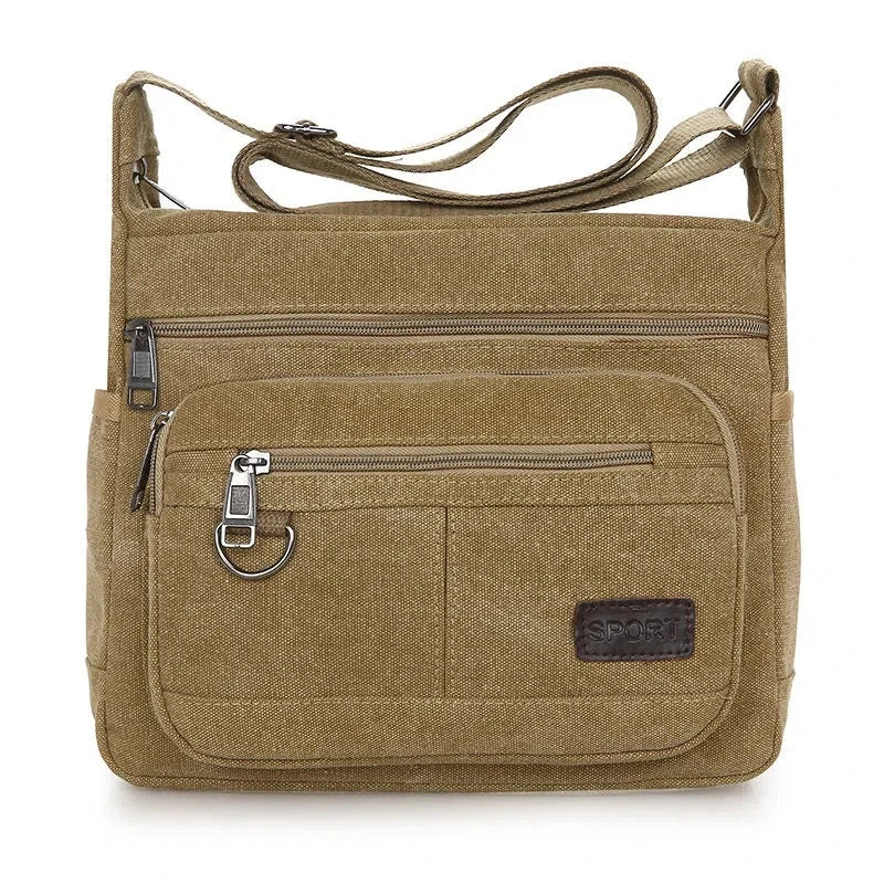 Canvas Crossbody Bags For Women Multi-layer Messenger Shoulder Bag