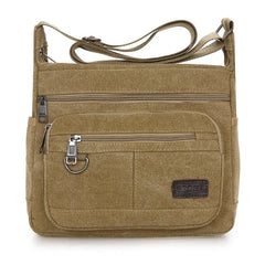 Canvas Crossbody Bags For Women Multi-layer Messenger Shoulder Bag