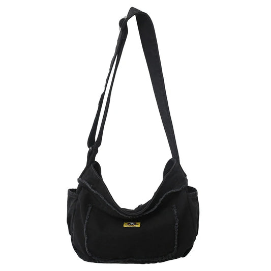 Casual Canvas Ladies Shoulder Bag Solid Crossbody Bag