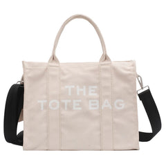 Casual Canvas Letters Shoulder Crossbody Bag Large Capacity Tote Women Handbag
