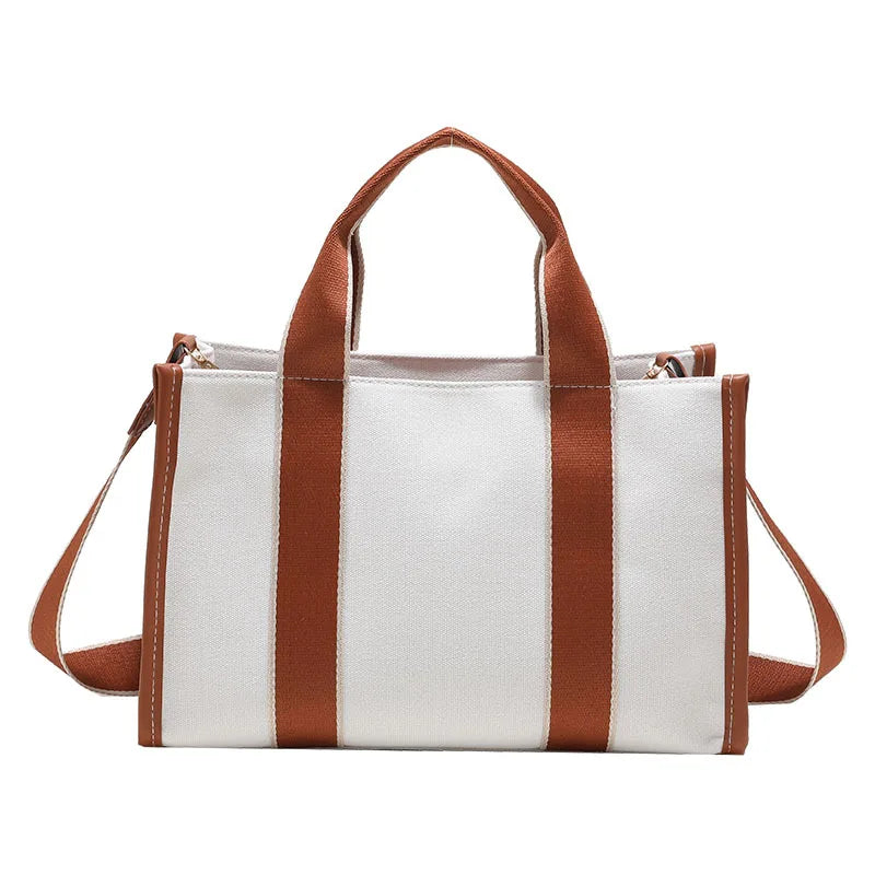 Canvas Women Handbag Large Capacity Crossbody Tote Shopper Purse
