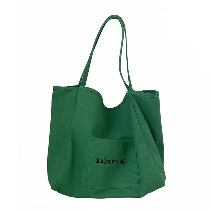 Casual Canvas Summer Women Bag Tote All-match Large-capacity Reusable
