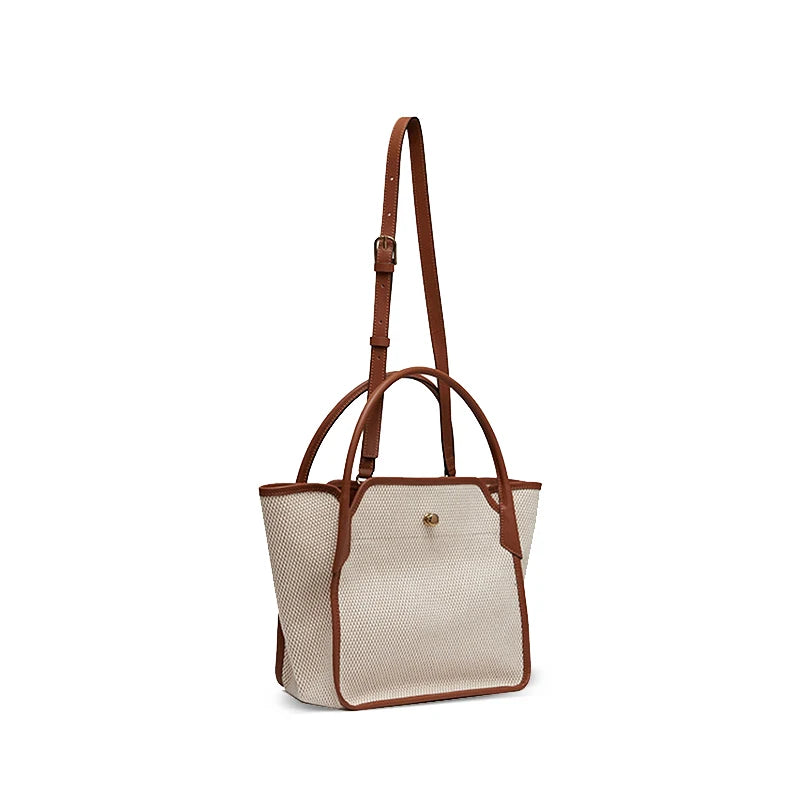 Canvas Trapeze Women Handbags Shoulder Crossbody Small Tote