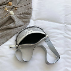 Denim Chain Fanny Pack Women Zip Wallet Crossbody Bag