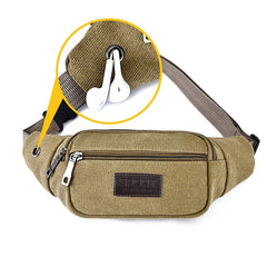 Canvas Waist Bag Unisex Functional Waist Bag Mobile Phone Bag Men Women Belt Ban
