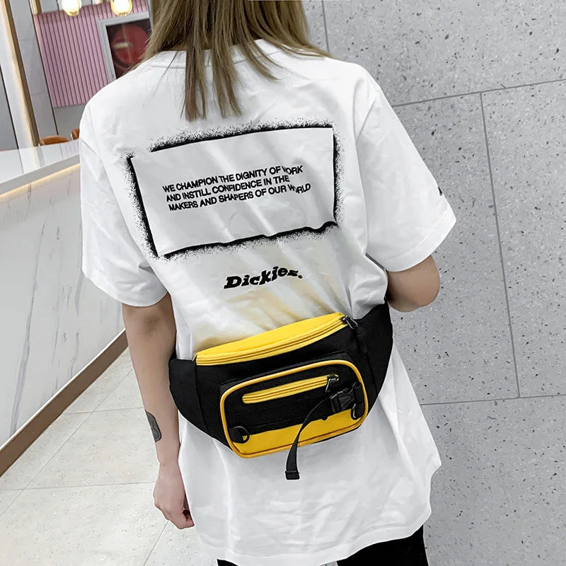 Canvas Waist Bag Functional Mobile Phone Fanny Pack Unisex