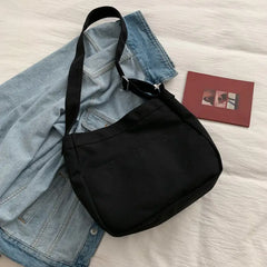 Casual Canvas Women Large Capacity Crossbody Bags Solid Ladies Shoulder Messenge