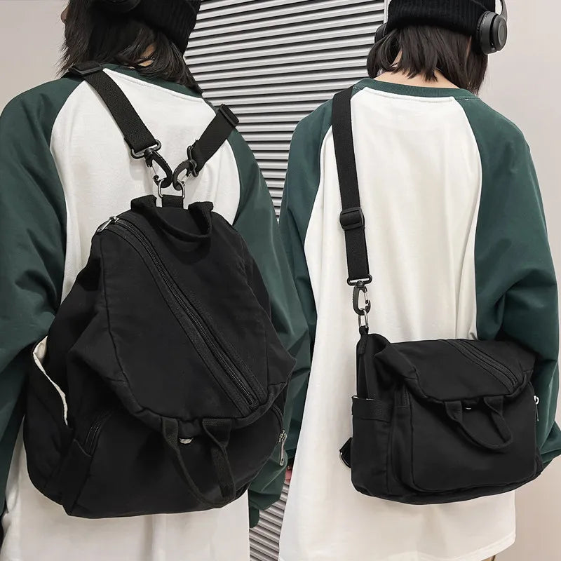 Casual Canvas Women Backpack School Bag College Student Travel Ladies Handbag