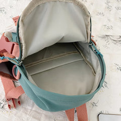 Cartoon Print Women Backpack Preppy Style Students Schoolbag