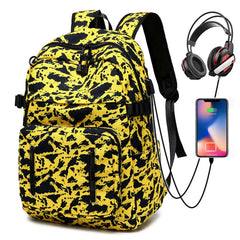 Casual College Laptop Backpack USB Charging Backpack Men Travel Backpack