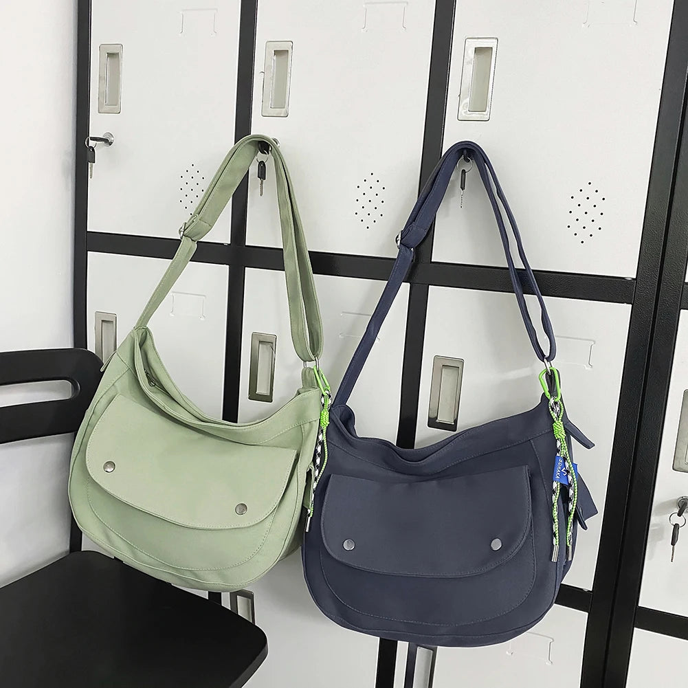 Casual Couple Phone Pouch Women Men School Shoulder Bag Large Capacity
