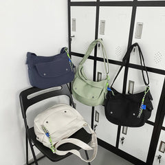 Casual Couple School Bag Nylon Shoulder Messenger Bag Large Capacity