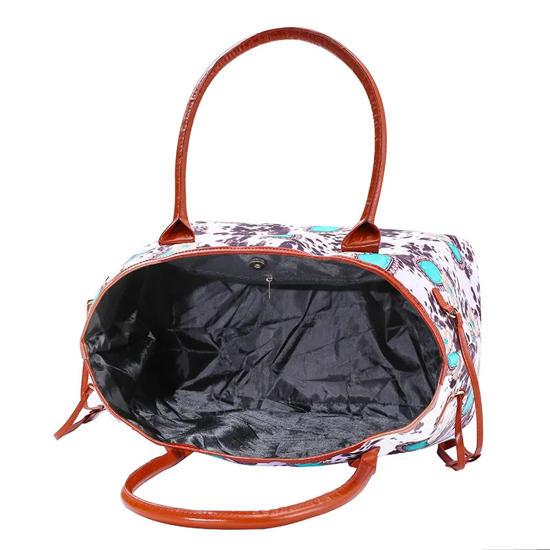 Casual Cow Pattern Large Tote Women Shoulder Bags Handbags Pu Leather