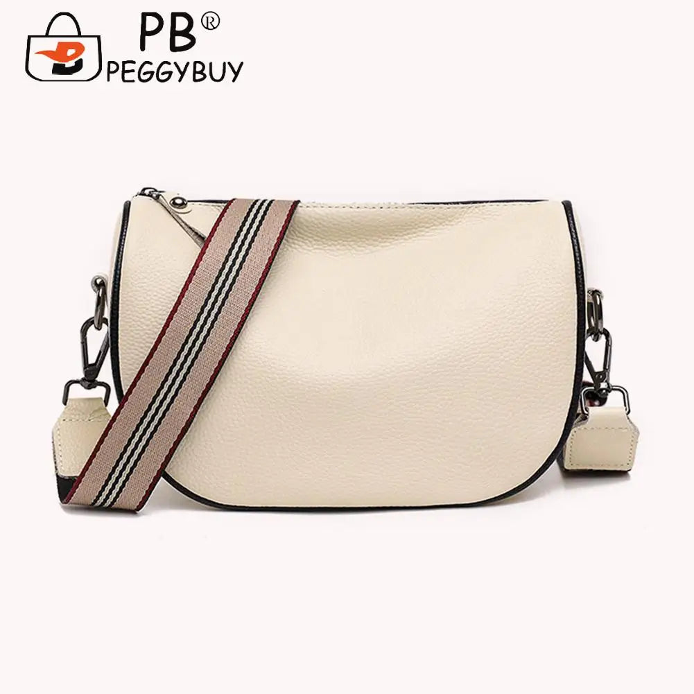 Casual Cowhide Leather Shoulder Bag for Women
