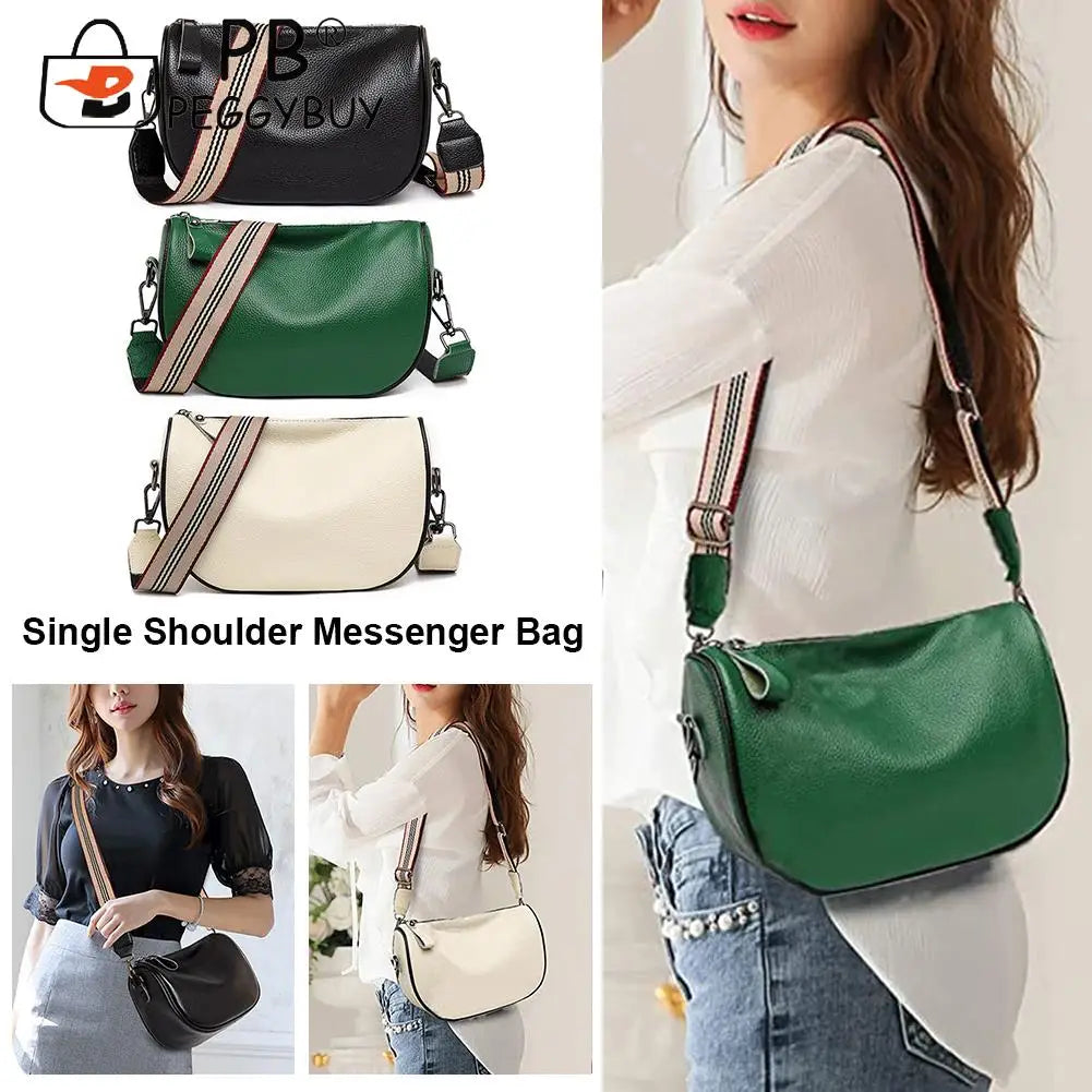 Casual Cowhide Leather Shoulder Bag for Women