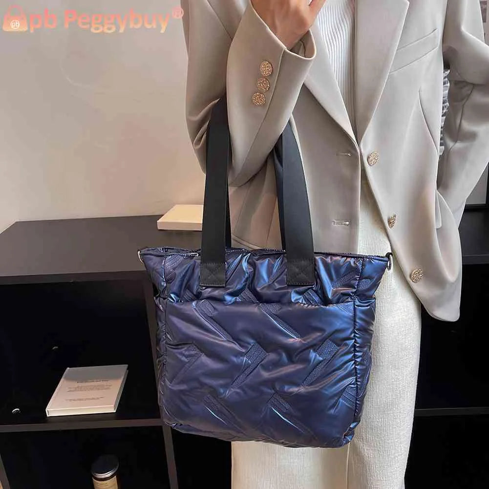 Quilted Crossbody Shoulder Bag Women Top-handle Tote