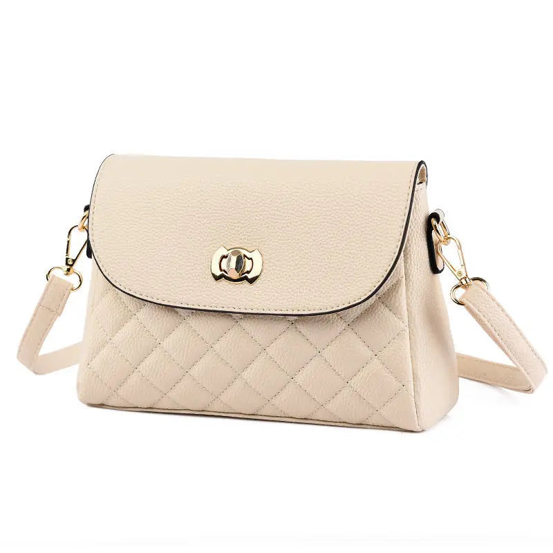 Vintage Small Square Bag PU Leather Shoulder Crossbody Handbag