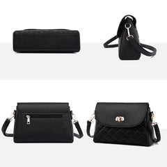 Vintage Small Square Bag PU Leather Shoulder Crossbody Handbag