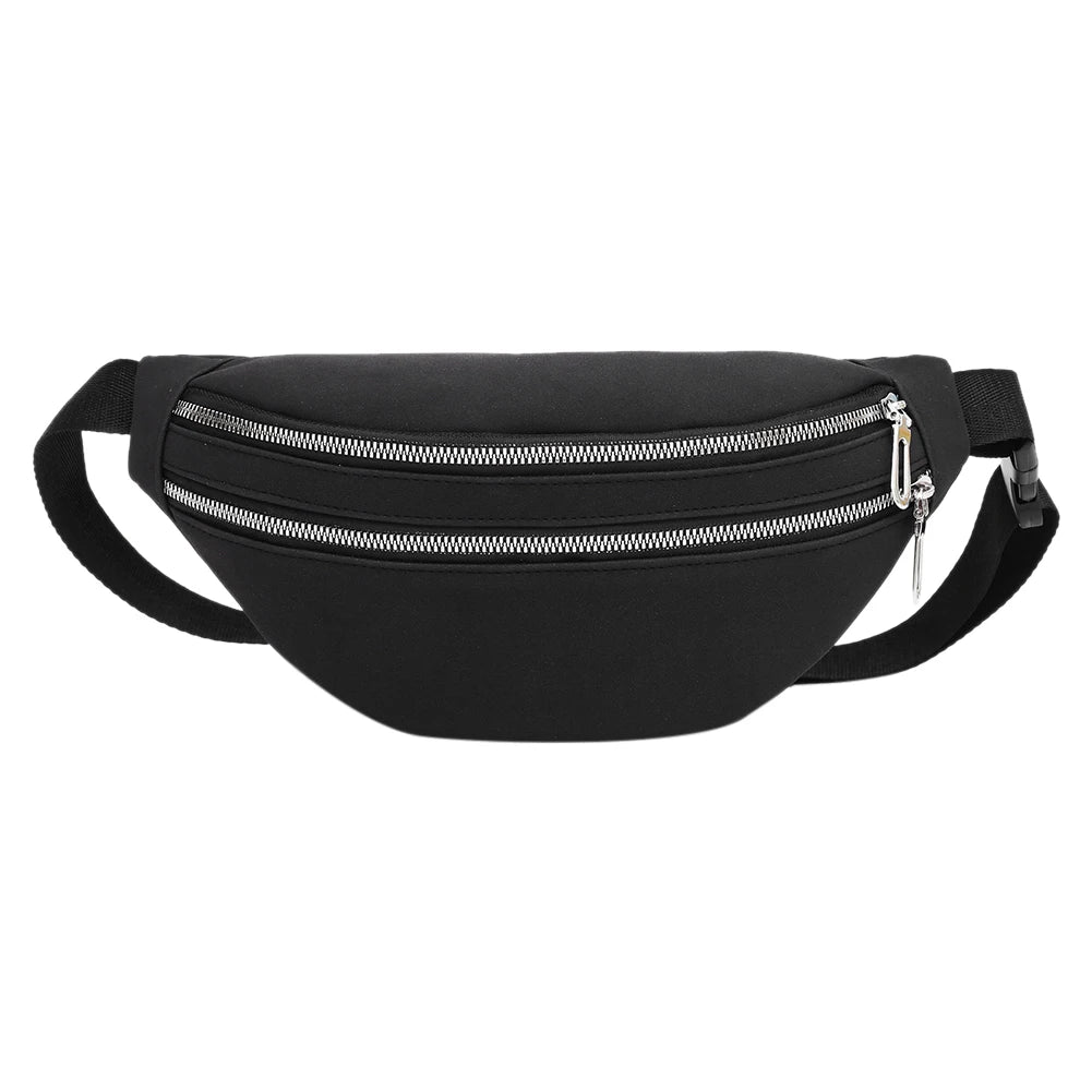 Casual Fanny Chest Bag Suede Waist Belt Pack Shoulder Crossbody Bag